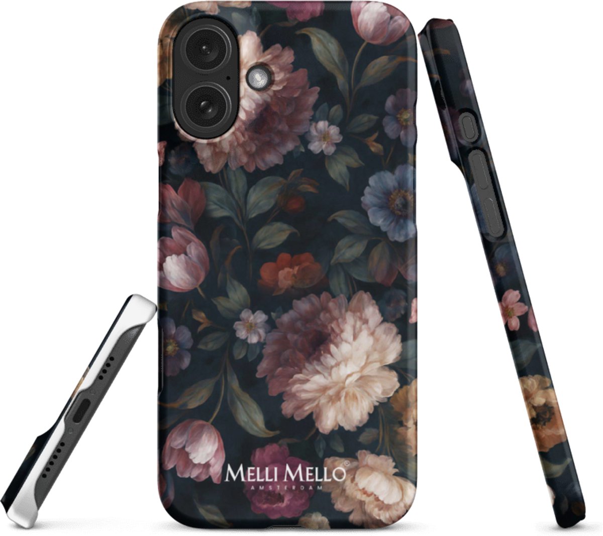 Melli Mello Telefoonhoesje Noir Bloom (Hard Case) - Apple iPhone 16 Plus