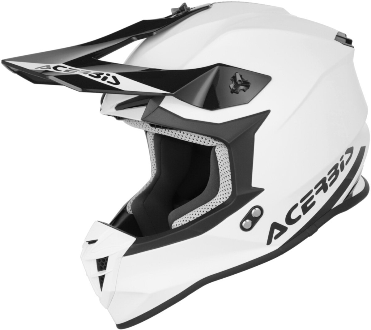 Acerbis Linear Solid Wit Zwart Crosshelm - Helm