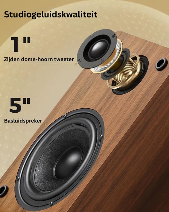 MKSS® Boekenplank Speakers - HiFi Speakers - Stereo Speakers van Merkloos — afbeelding 2