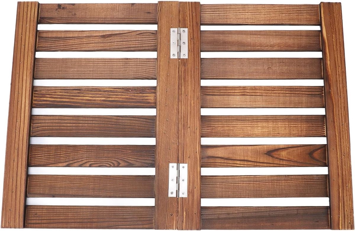 Opvouwbare en Antislip Houten Douchemat - Badmat voor Spa Sauna Zwembad - Veelzijdige Douchemat voor Binnen en Buiten - 59 X 412 Cm .