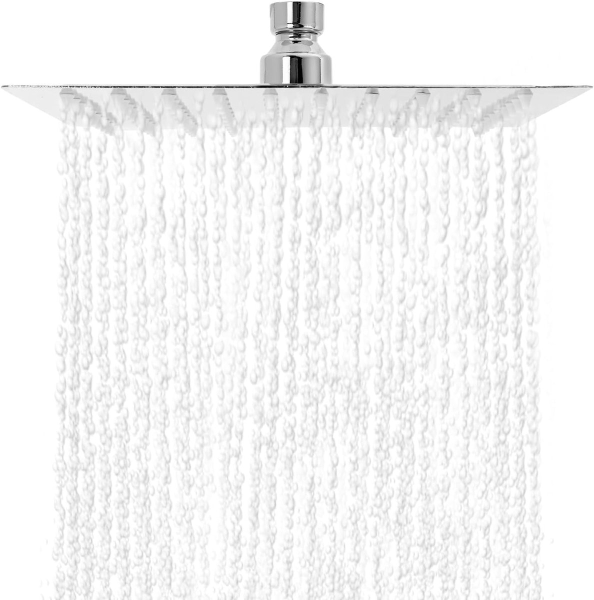 Regendouche Vierkant 20cm RVS met Chroom - Universele Montage voor Balken