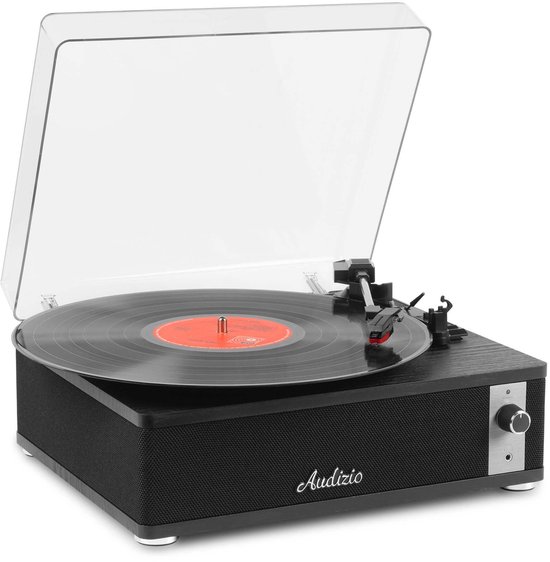 Platenspeler - Audizio Irvine - LP speler - Platenspeler Bluetooth - Voor alle plaatformaten - Zwart