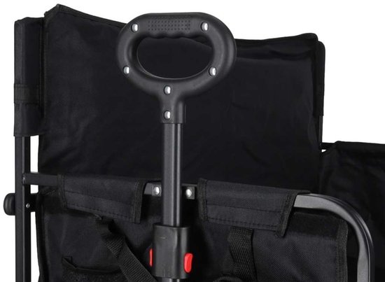MOZY® - 2 in 1 Bolderkar en Bankje - Zwart - 93 x 74 x 48 cm - tot 150 kg - Verstelbare Hendel - Opvouwbaar - Bolderwagen - Bank - Trolley van Merkloos — afbeelding 5