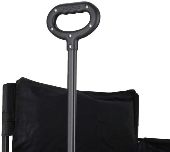 MOZY® - 2 in 1 Bolderkar en Bankje - Zwart - 93 x 74 x 48 cm - tot 150 kg - Verstelbare Hendel - Opvouwbaar - Bolderwagen - Bank - Trolley van Merkloos — afbeelding 4