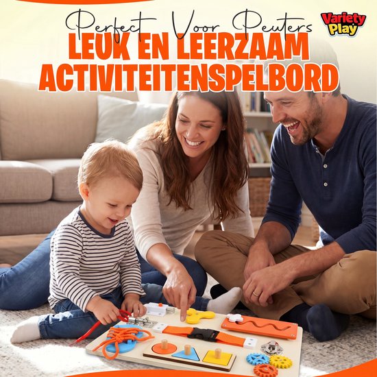 Montessori Busy Board - Educatief Houten Activiteitenbord - Reisspeelgoed - Sensorisch Speelgoed voor Baby & Peuter - Fijne Motoriek Ontwikkeling van VarietyPlay — afbeelding 5