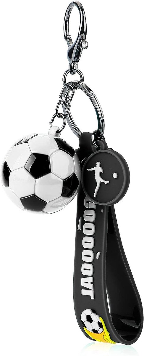 Inspirerende Silicone Sleutelhanger Voetbal voor Jongens en Meisjes - Perfect als Cadeau voor Sportliefhebbers, Feestjes en Beloningen