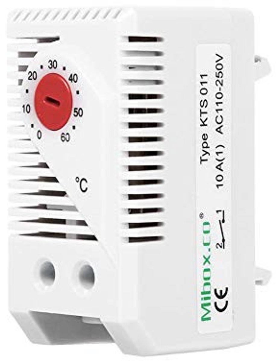 Verstelbare Mechanische Thermostaat 0-60℃ - Temperatuurcontroller met Rode Knop
