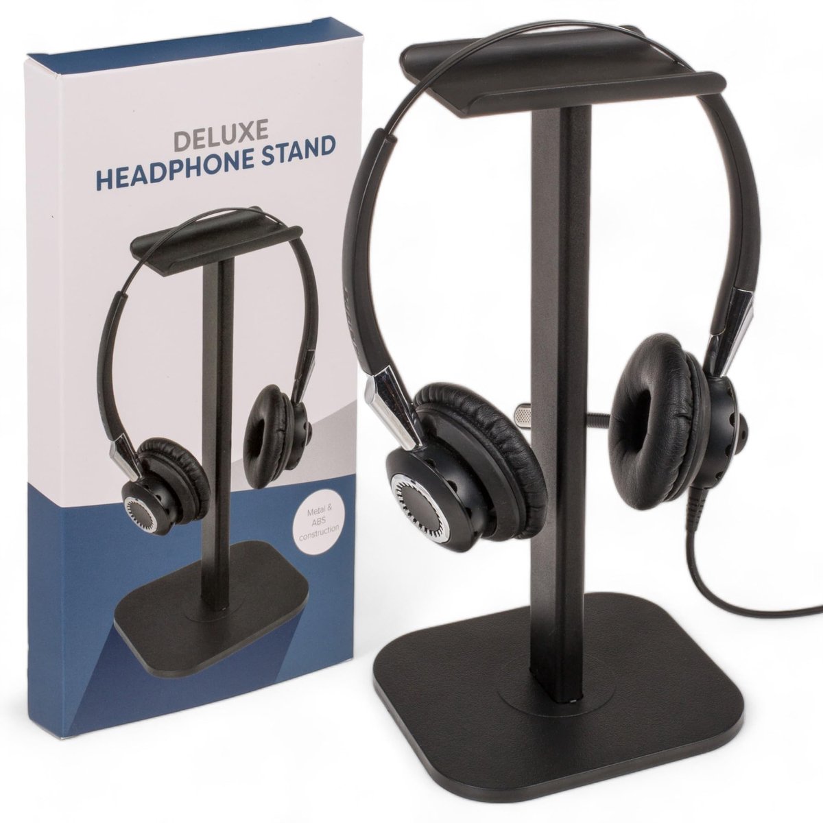Allecto - Hoofdtelefoonstandaard - Koptelefoonhouder - Stabiele aluminium constructie - Zwart - Gaming-headsets - Geschikt voor over-ear modellen