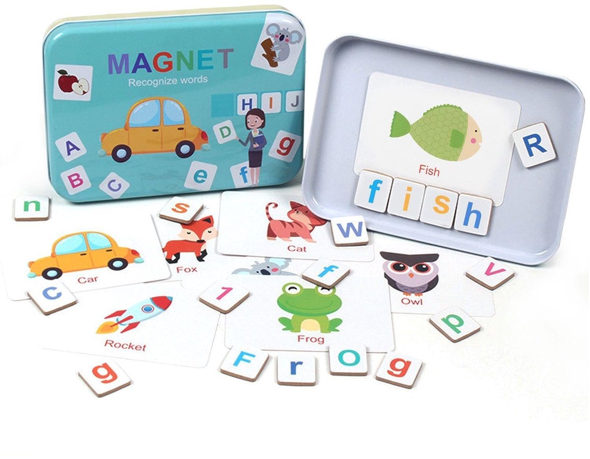 Allecto - Magnetische Alfabetletters - Creatieve Spelling Magneten - Geschikt voor Kinderen - Leerzaam Speelgoed - Magneten voor op de Koelkast -