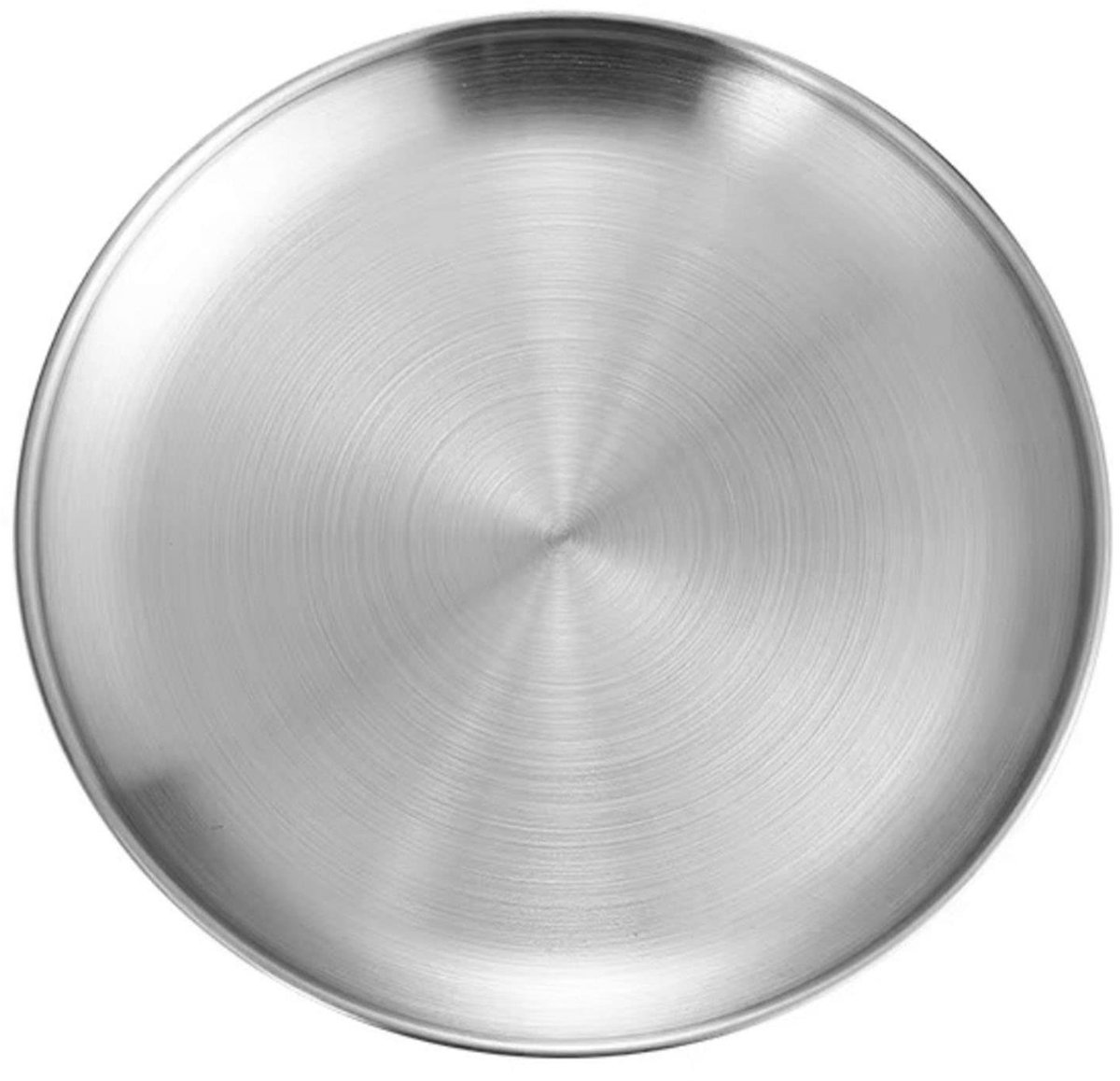 Ronde Roestvrijstalen Dienblad 30 cm - Herbruikbaar voor Keuken, Camping en Picknick