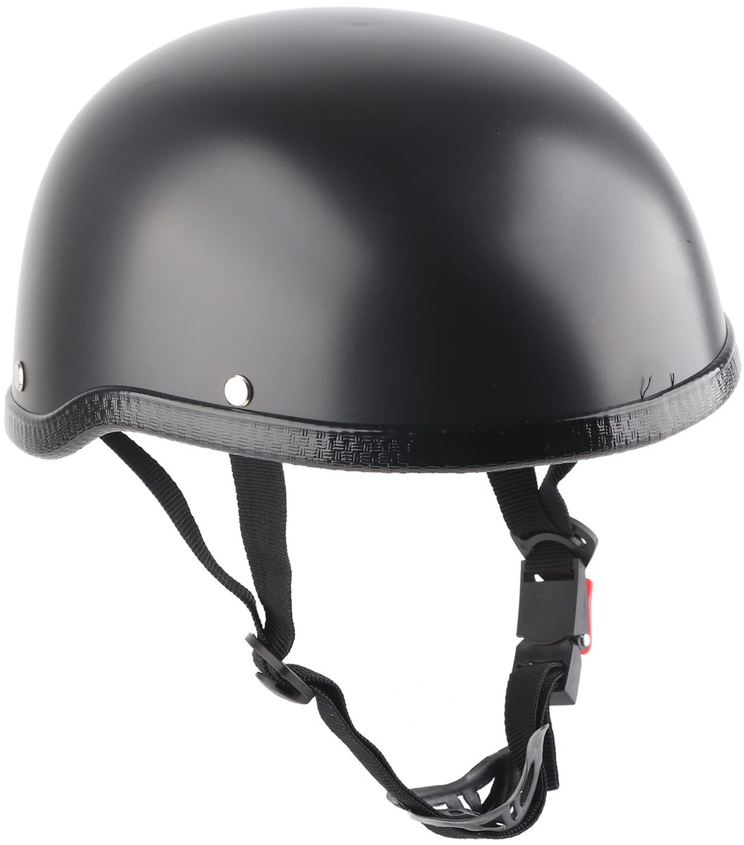 Retro Motorhelm Matte Zwart voor Volwassenen - Veilig & Comfortabel