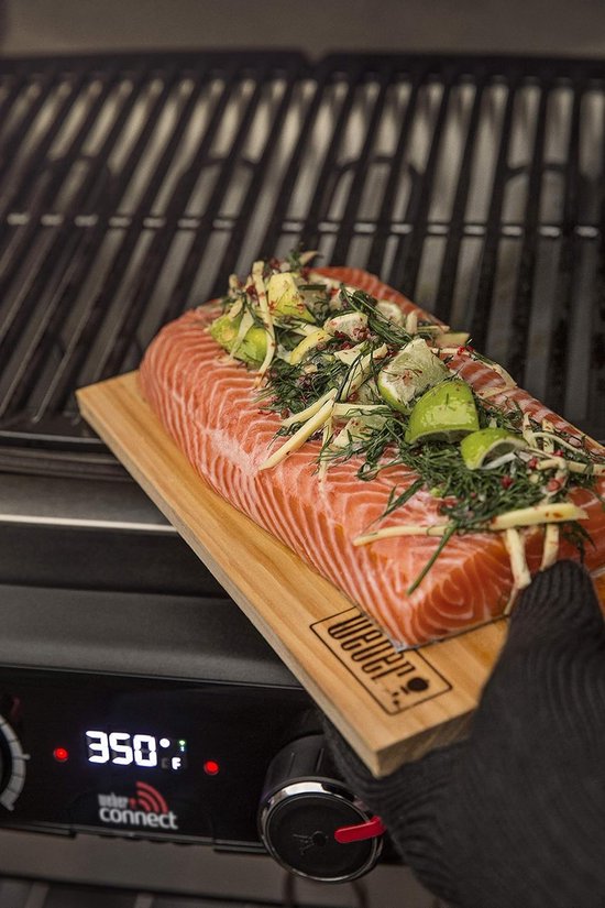 Elektrische tafelbarbecue grill 49 x 39 cm – 2-zone verwarming tot 300°C – digitale temperatuurregeling met display & thermostaat – gietijzeren porselein geëmailleerde grillroosters – iGrill Bluetooth compatibel – HomebyNicole — afbeelding 3