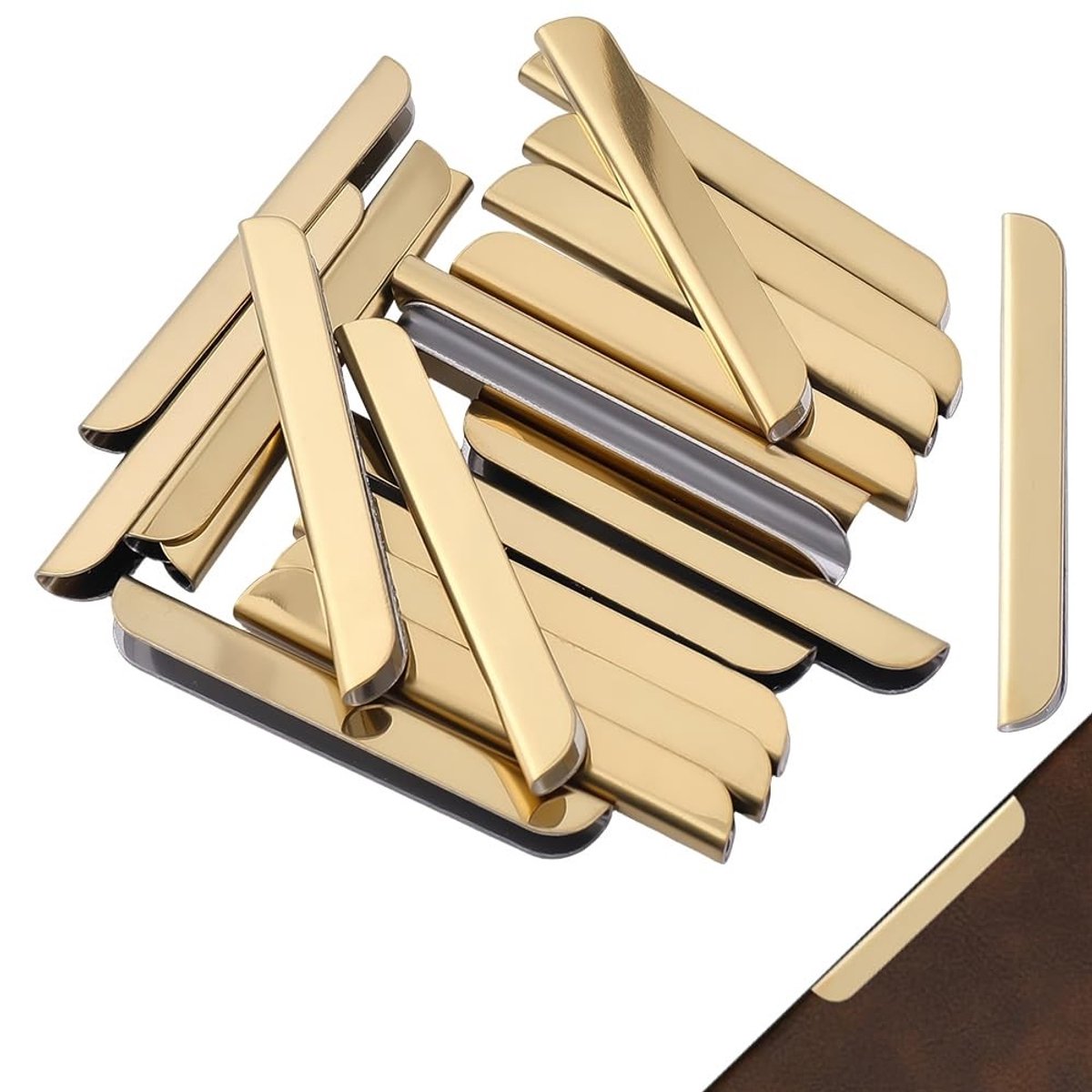 Allecto - Notebook Hoekbescherming - 20 Stuks Gouden Metaal Clips - Voor Notitieboek en Album - Duurzaam en Decoratief - Bescherming van Bladzijde