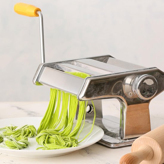 Retoo Handmatige Pastamachine van RVS - Voor Lasagne, Tagliatelle en meer van Merkloos — afbeelding 4