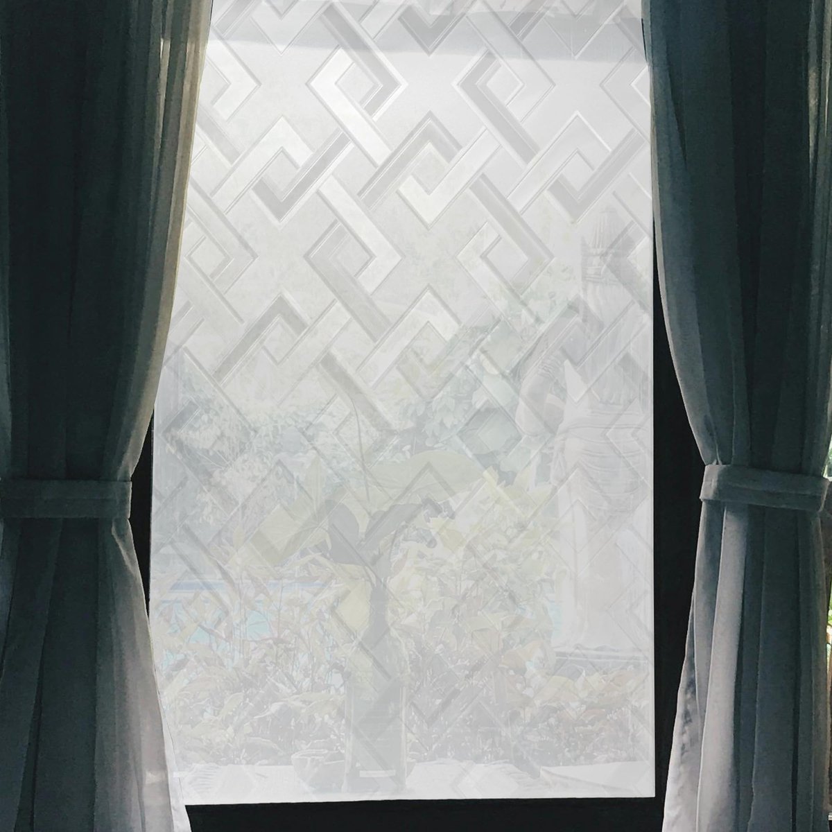 Allecto - Raamfolie - Diamantpatroon - Verbeter de sfeer - 100 x 45 cm - Privacyfolie - Decoratief effect - Geschikt voor thuis - Transparant