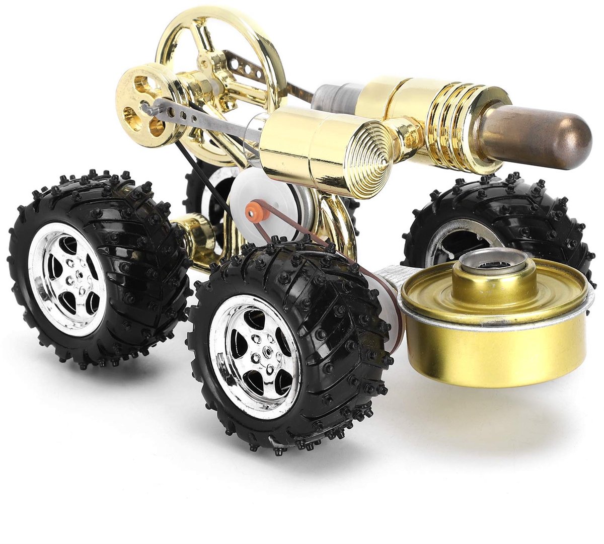 Dailygoods- Stirlingmotor Gemonteerd - Miniatuurauto - Zinklegering - Educatief Natuurkunde-experiment - Veiligheidsinstructies - Langdurige Prestaties - Educatief Model