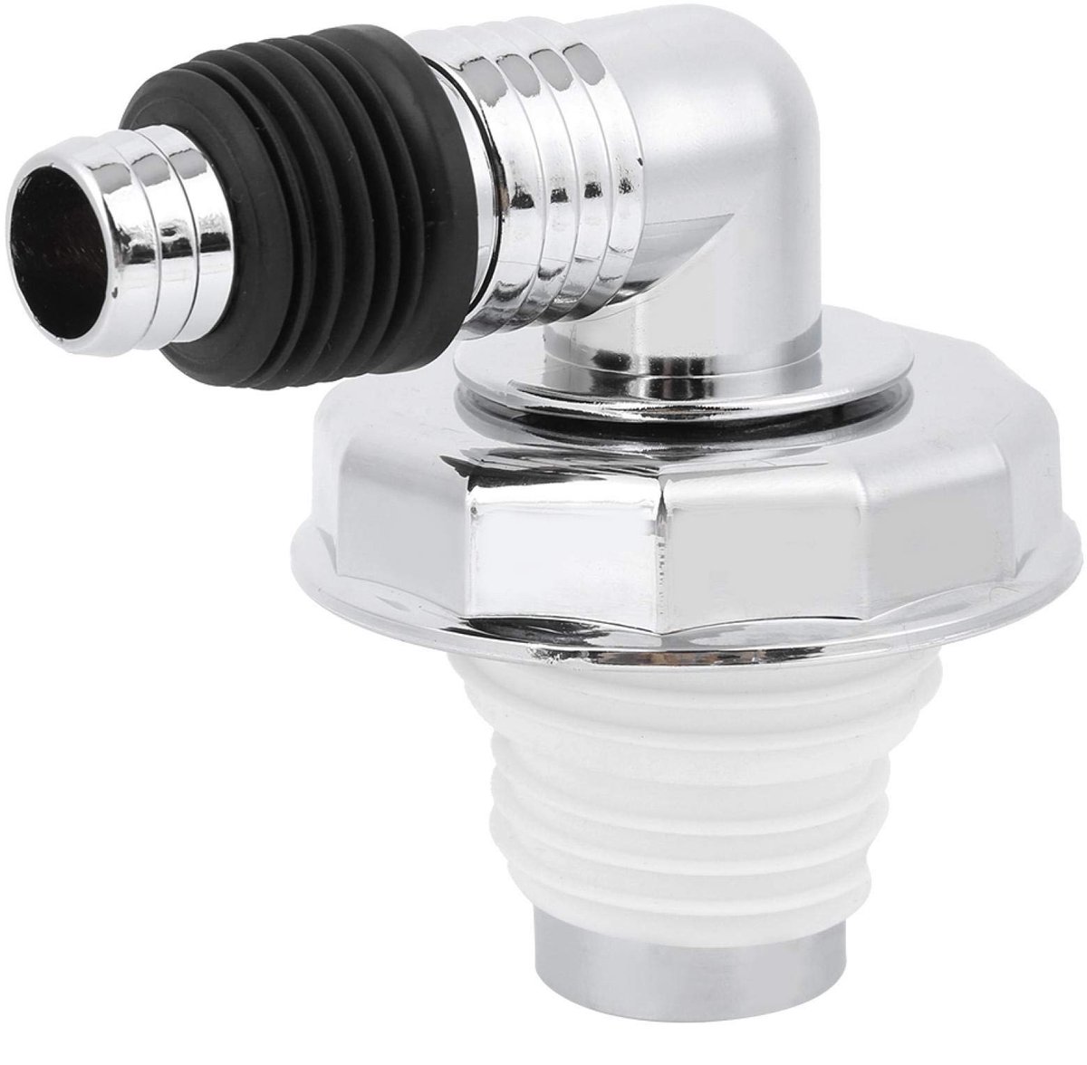 Allecto - Wasmachine Afvoerputje - PVC Chroom Connector - Ideaal voor DIY Projecten - Vloerafvoer Cover Joint - Geschikt voor Toiletten - 700mm Hoogt