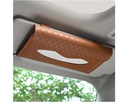 PU lederen auto tissuehouder - zonneklep weefsels houder - achterbank hoofdsteun opknoping - gezichtsmasker doos servet houder