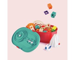 Hape Quadrilla Stack Track Bucket Set - Knikkerbaan Bouwset 90 Delig, Speelgoed vanaf 4 Jaar