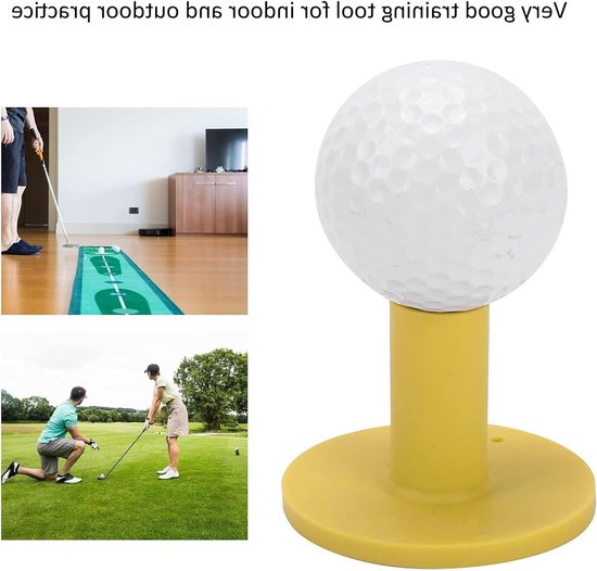 Rubber Golf Tee Holder - Golf Rubber Tee Holders - Training Ball Tees Holder - Golf Ball Holder voor Oefening & Driving Range Mats (YELLOW) — afbeelding 2
