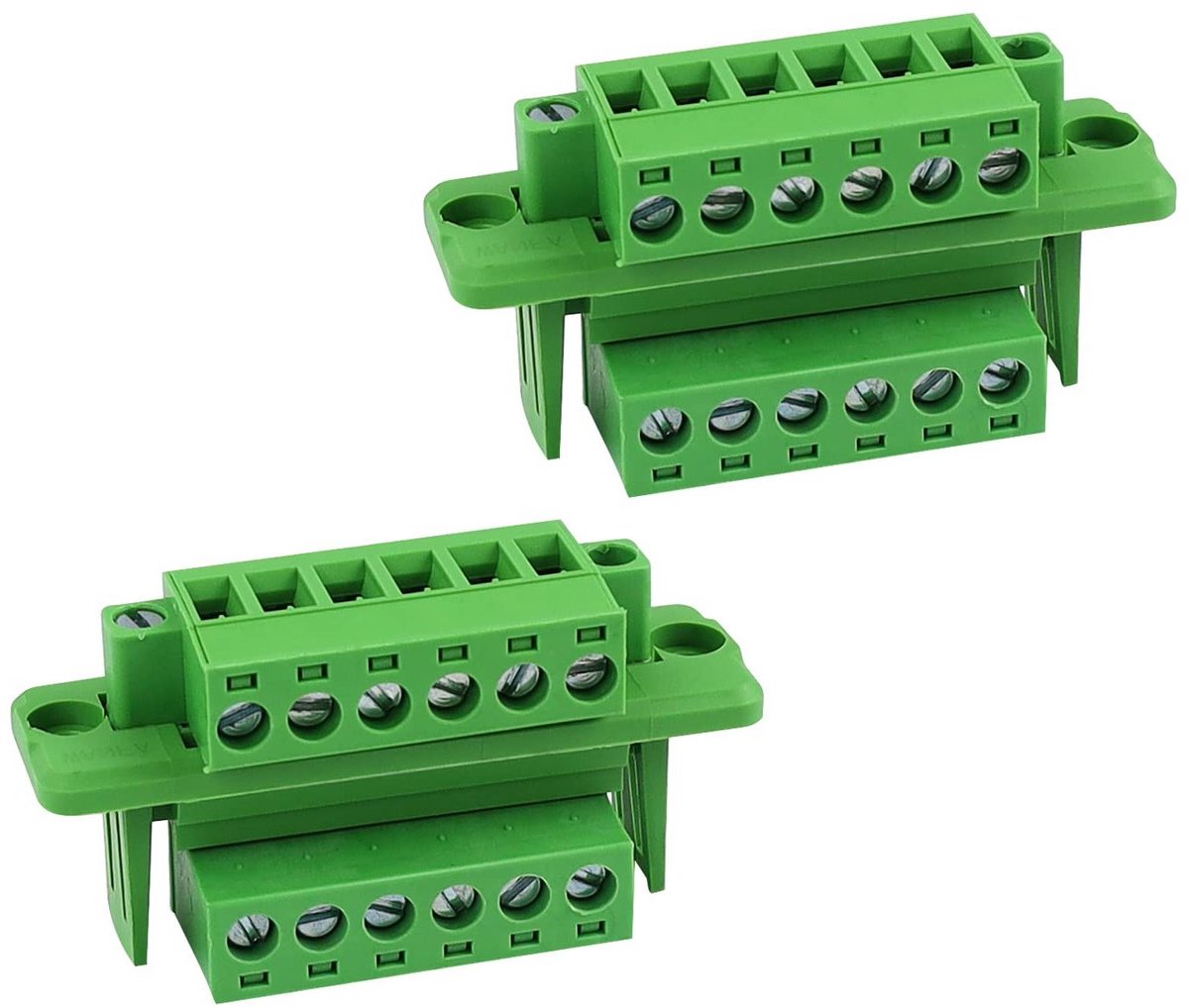 Schroefklemmenblok PCB 6-pins Stekker - 5.08mm Pitch - 300V 15A - Printplaat Connector