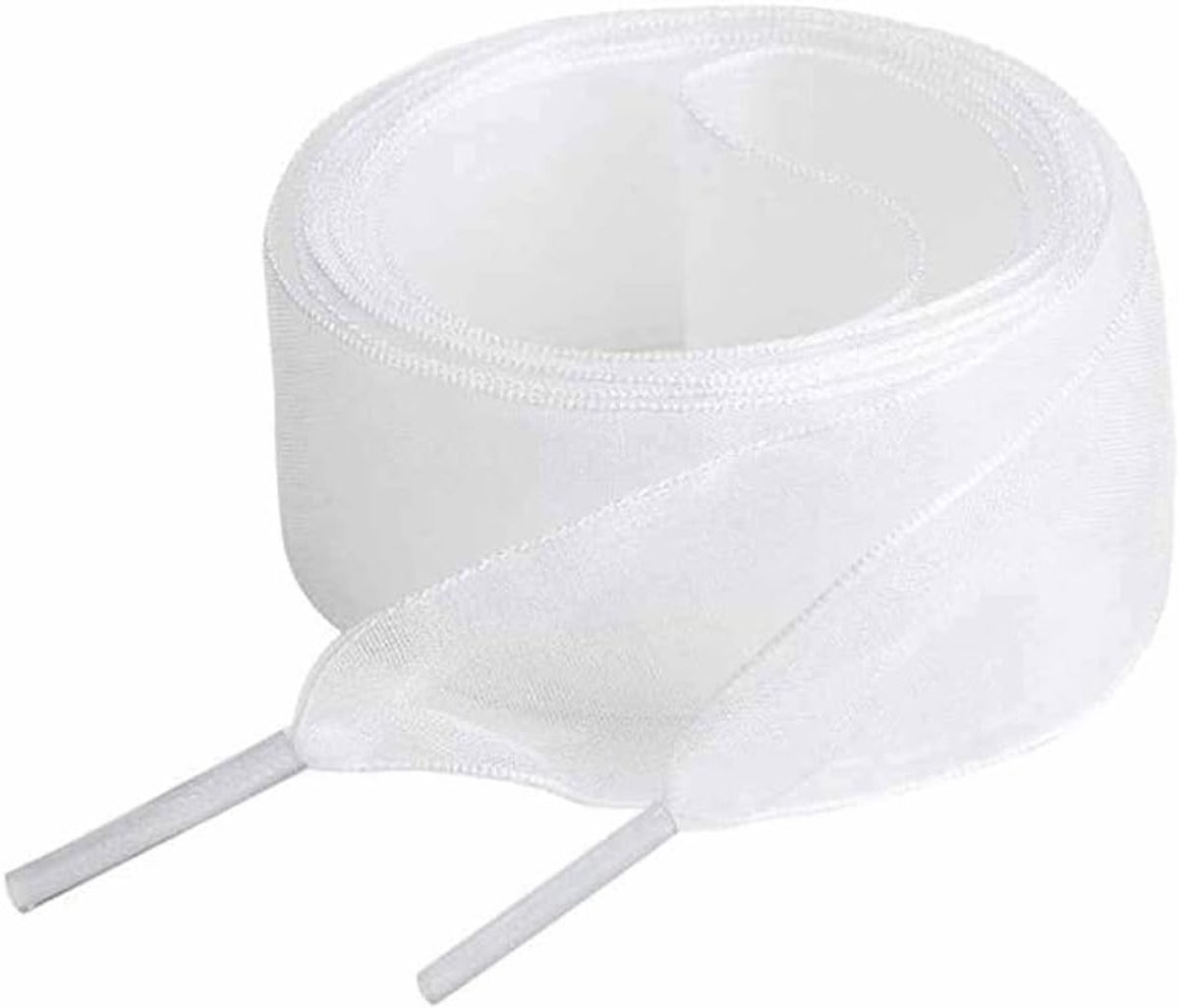 2 Paar Chiffon Veters, 4 cm Breed, Transparante Organza Veters voor Sneakers, Hardloopschoenen en Sportschoenen, Vervangende Veters voor Comfort en Stijl