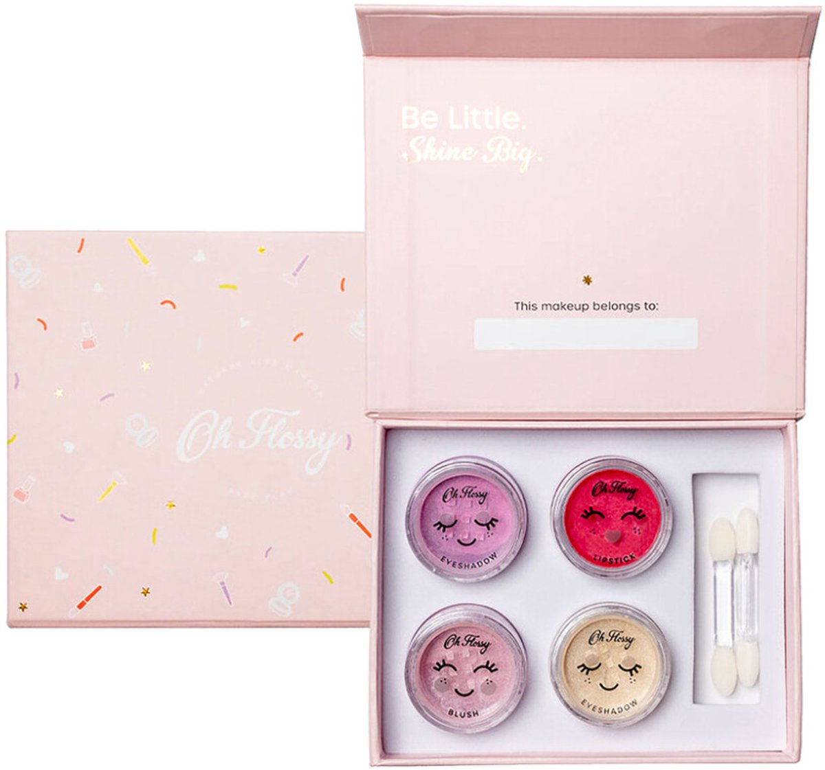 Oh Flossy make-up set mini voor kinderen - veilig & natuurlijk speelgoed.