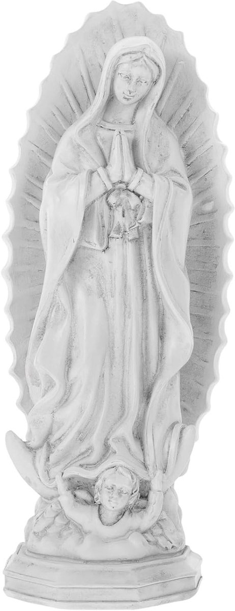 Virgo Beeldje, Geboortefiguur voor Katholieke Tafelversiering, Jezus Decoratie van Hars, Uniek Cadeau voor Gelovigen