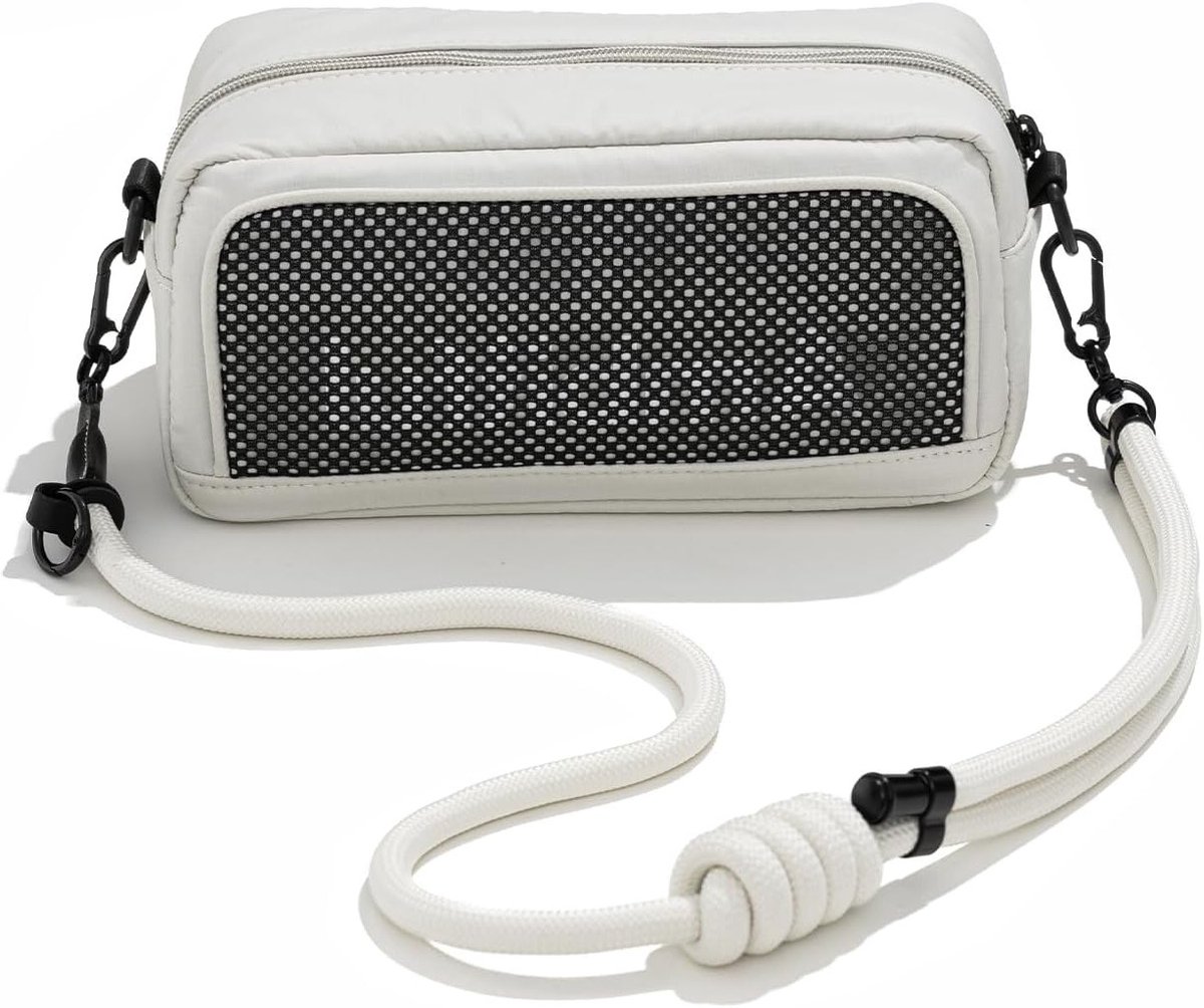 Fotografie Camera Sling Bag voor Actiecamera's en DSLR's, Waterdicht met DIY Schouderband, Beige, 23 x 10.5 x 11 cm, Ideaal voor Reis en Outdoor Gebruik