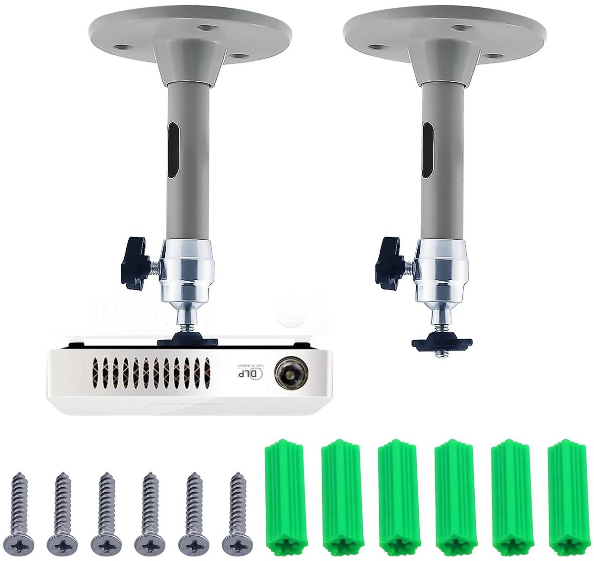 aladdien - Mini-projectorbeugel - Universele plafondmontage - 360 graden draaibaar - Compact formaat - Wand- en tafelstandaard - Geschikt voor mini-..