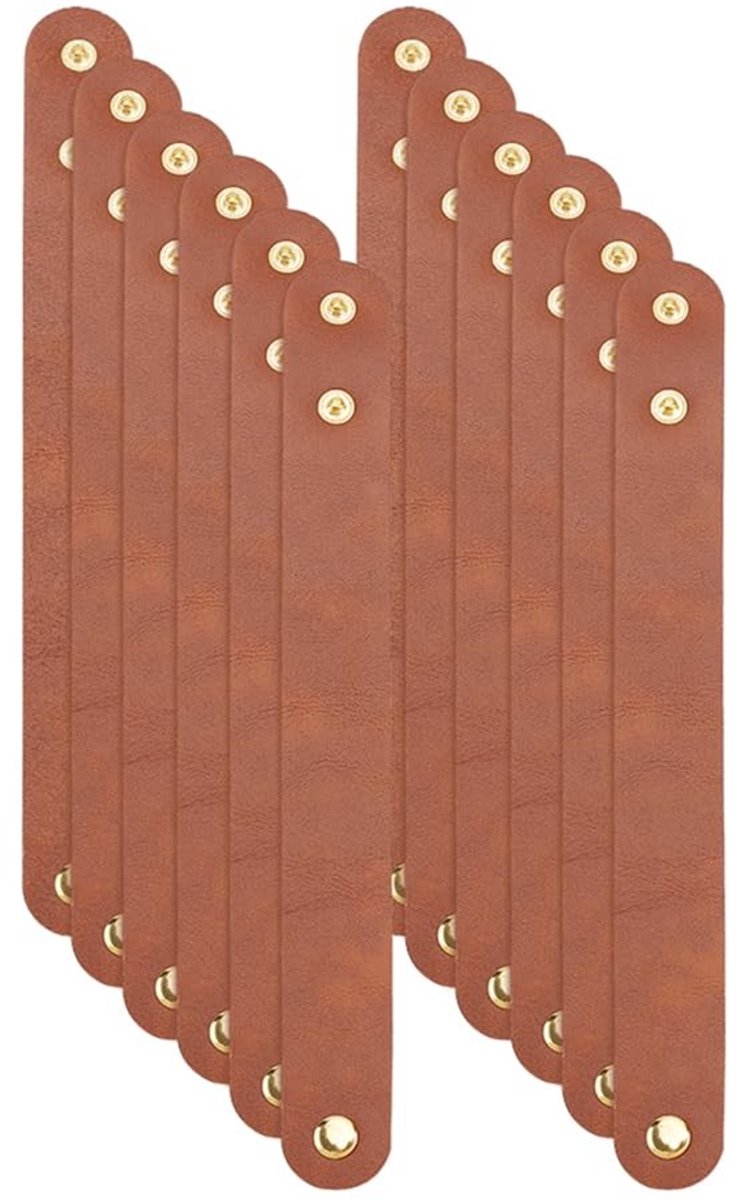 Store_9 - Verstelbare Lederen Armbanden - DIY Armbanden - Voor Creatieve Projecten - Bruin - Echte Lederen Manchet Armbanden - Ideaal Voor Knutsele...