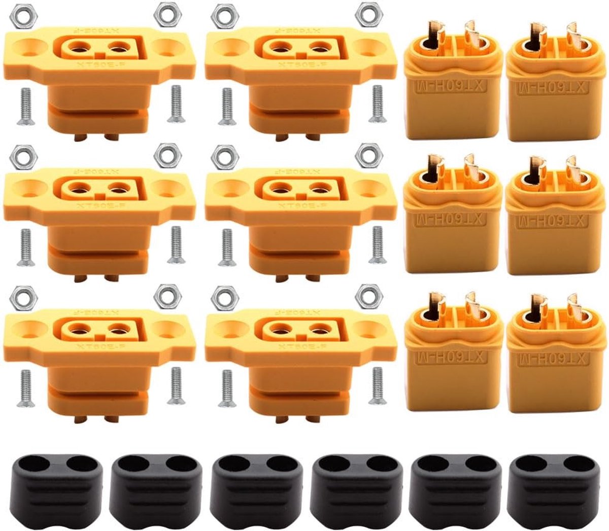 RUNCCI-YUN XT60E-F & XT60H Stekkerset voor Lipo Batterijen - 6 Pairs Hoogstroomplugs