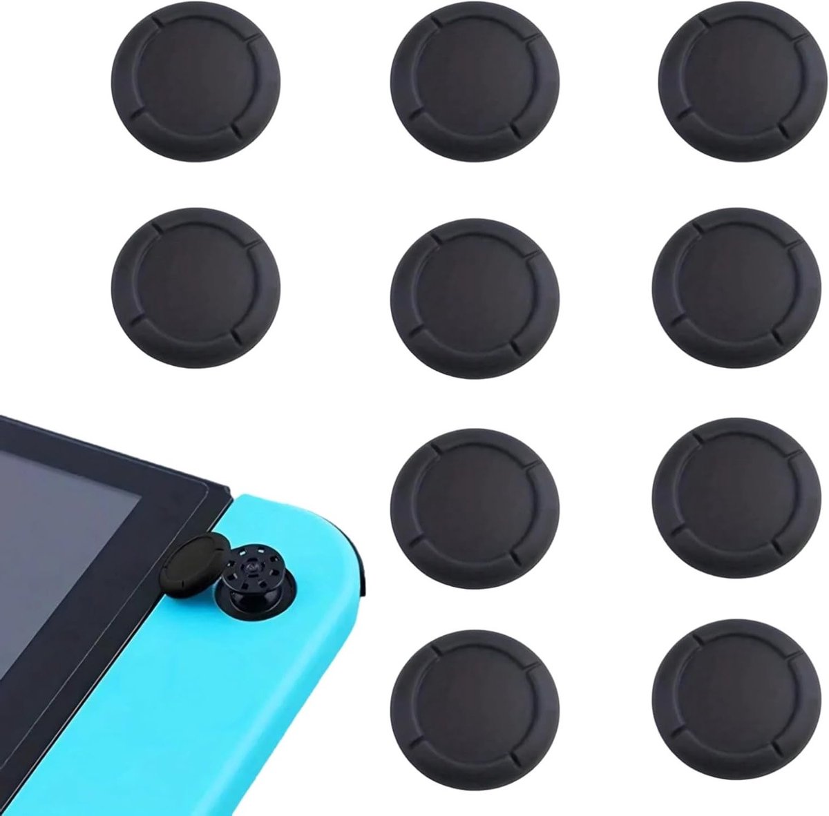 10 Stuks Silicone Joystick Caps voor Controller - Bescherming voor Thumbsticks, Verbeter Grip en Comfort voor Switch en Switch Lite