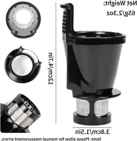 Vervangend Zwart Juicing Scherm voor Masticating Juicers, Geschikt voor Omega 8003, 8004, 8005, 8006 - Voor Optimale Smoothie en Sapprestaties — afbeelding 2