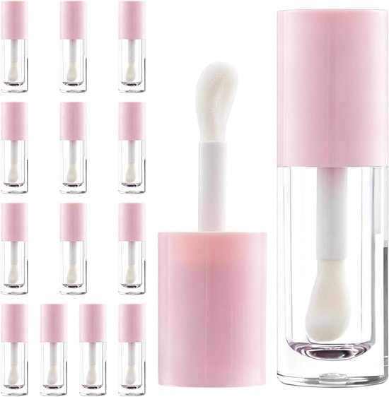 Lege lipgloss-tubes met dikke applicator, 14 kunststof tubes met ...