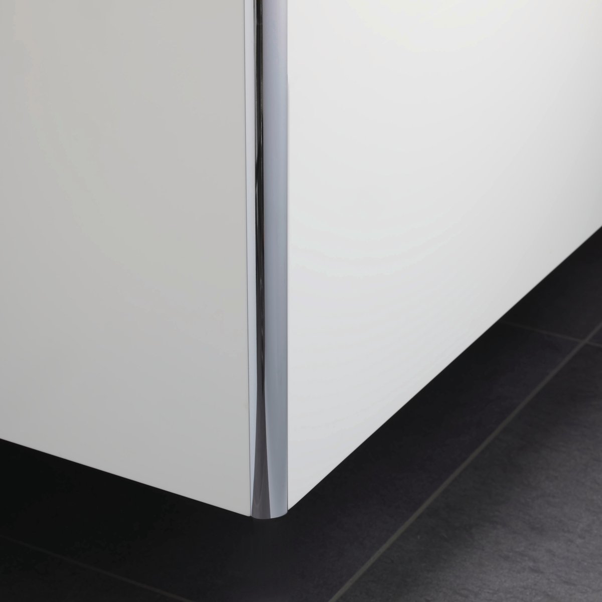 Consolewastafelonderbouw XSquare, wandhangend, 4 laden, wastafel links, 1600x400x548mm, XS4914L8383