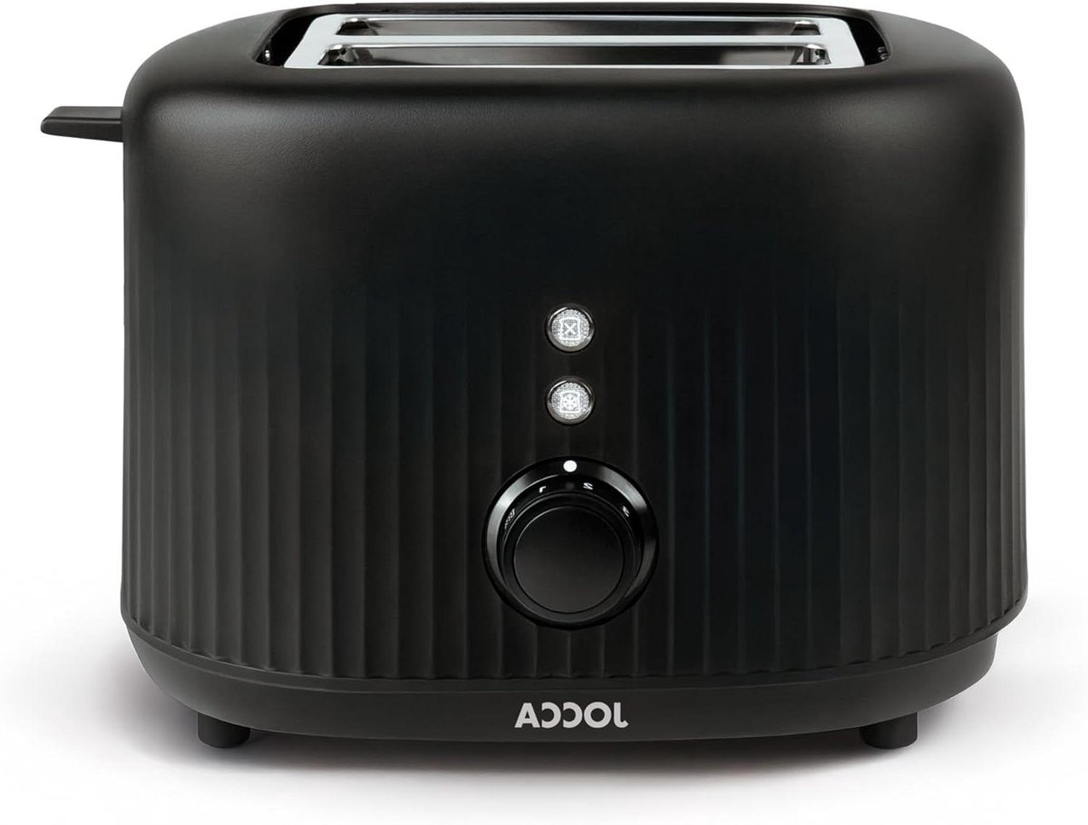 Broodrooster Dubbele Sleuf - Tosti Apparaat - Ontbijt Maken - 7 Bruiningsniveaus - 10 x 10 cm - Zwart
