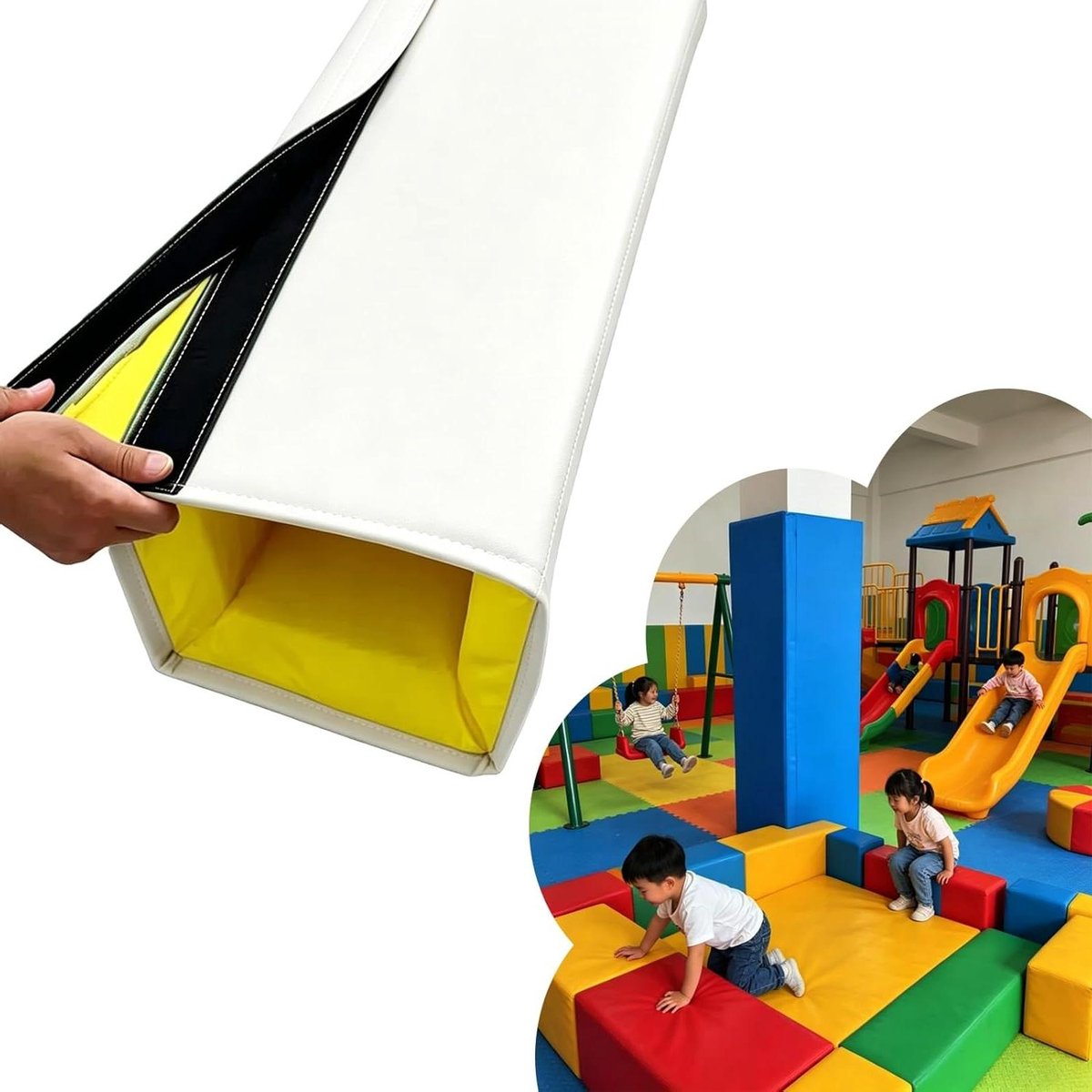 Paalbeschermer - Kolomkussen - Sport Veiligheid - 360 Graden Bescherming - 4ft Hoog - Blauw