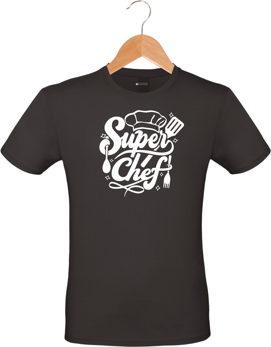 Mijncadeautje - Barbecue T-shirt - unisex - zwart - BBQ - Garden party - Tuinfeest - Vrijgezel - Verjaardag - Superchef - maat XXL