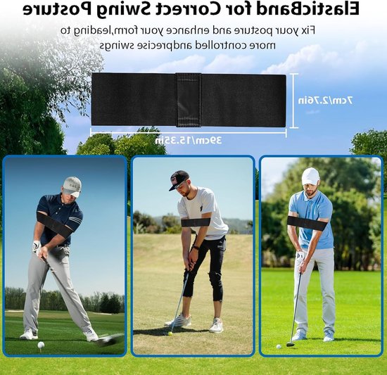 Retractable Golf Grip Trainer voor Verbetering van Swingtechniek, Krachttraining en Houdingscorrectie, Ideaal voor Beginners en Professionals — afbeelding 3