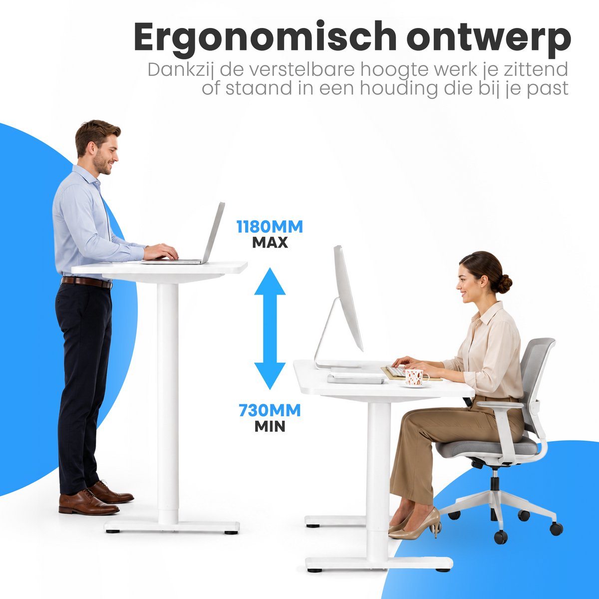 Phreeze Zit Sta Bureau Elektrisch - Computer Tafel thumbnail 3