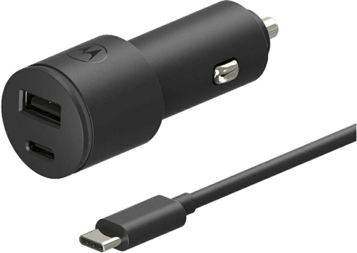 Motorola Turbopower Oplader 45W Dubbele Usb-A Usb-C Met 1M Kabel Voor Telefoons