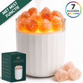 Boncy® Himalaya Zoutlamp - Zoutsteen Nachtlampje met 7 Licht-opties - Zoutlampje Himalayazout Inclusief Mistfunctie - Zoutlampen - USB Oplaadbaar - Aroma Diffuser - Luchtbevochtiger Aromadiffusers - Aromatherapie