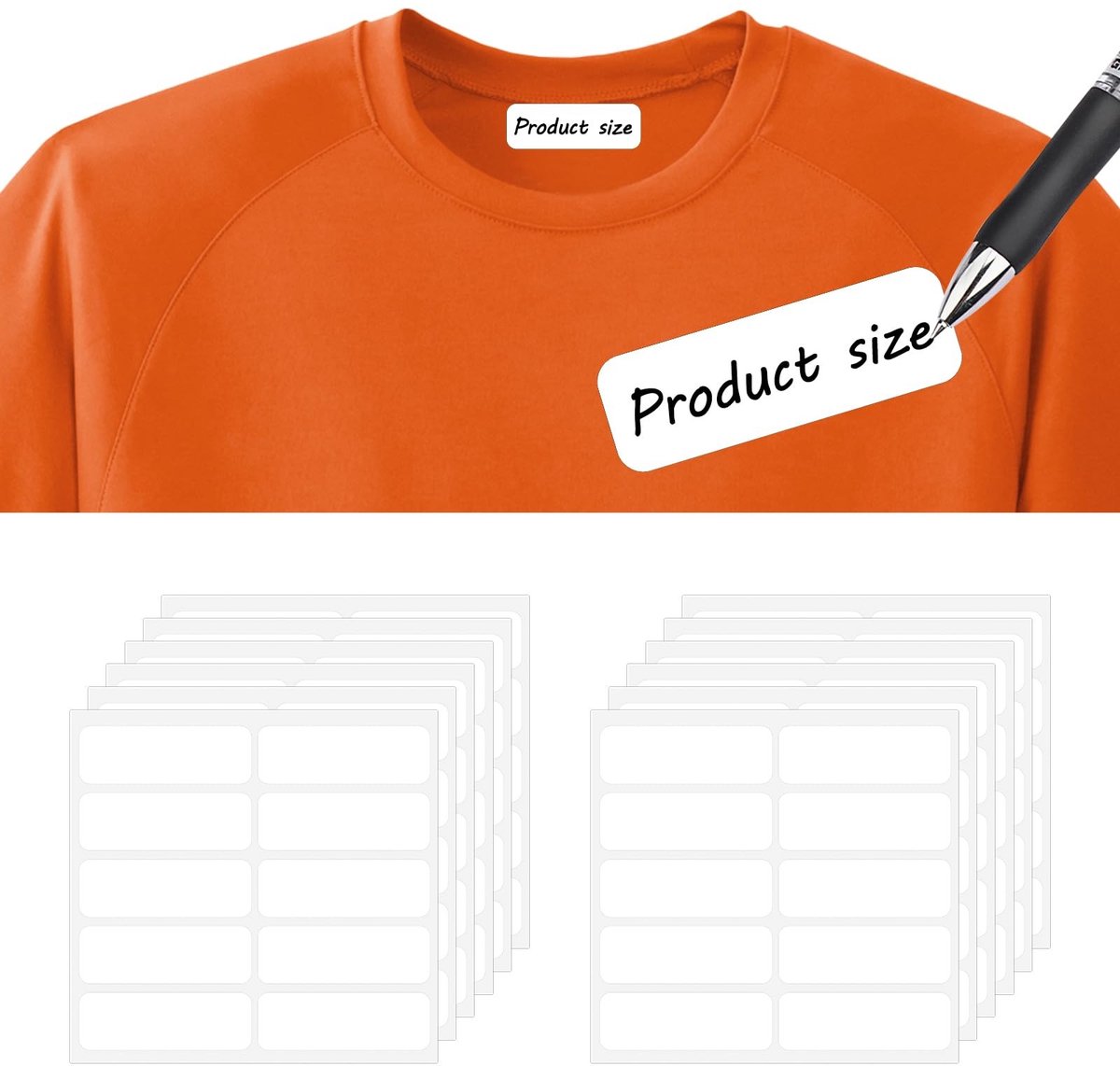 Dailygoods- Kledinglabels 120st - Strijkvrije Naamlabels - Zelfklevend Textiellabels - Stoffen Etiketten - Premium Materiaal - Voor Kinderen