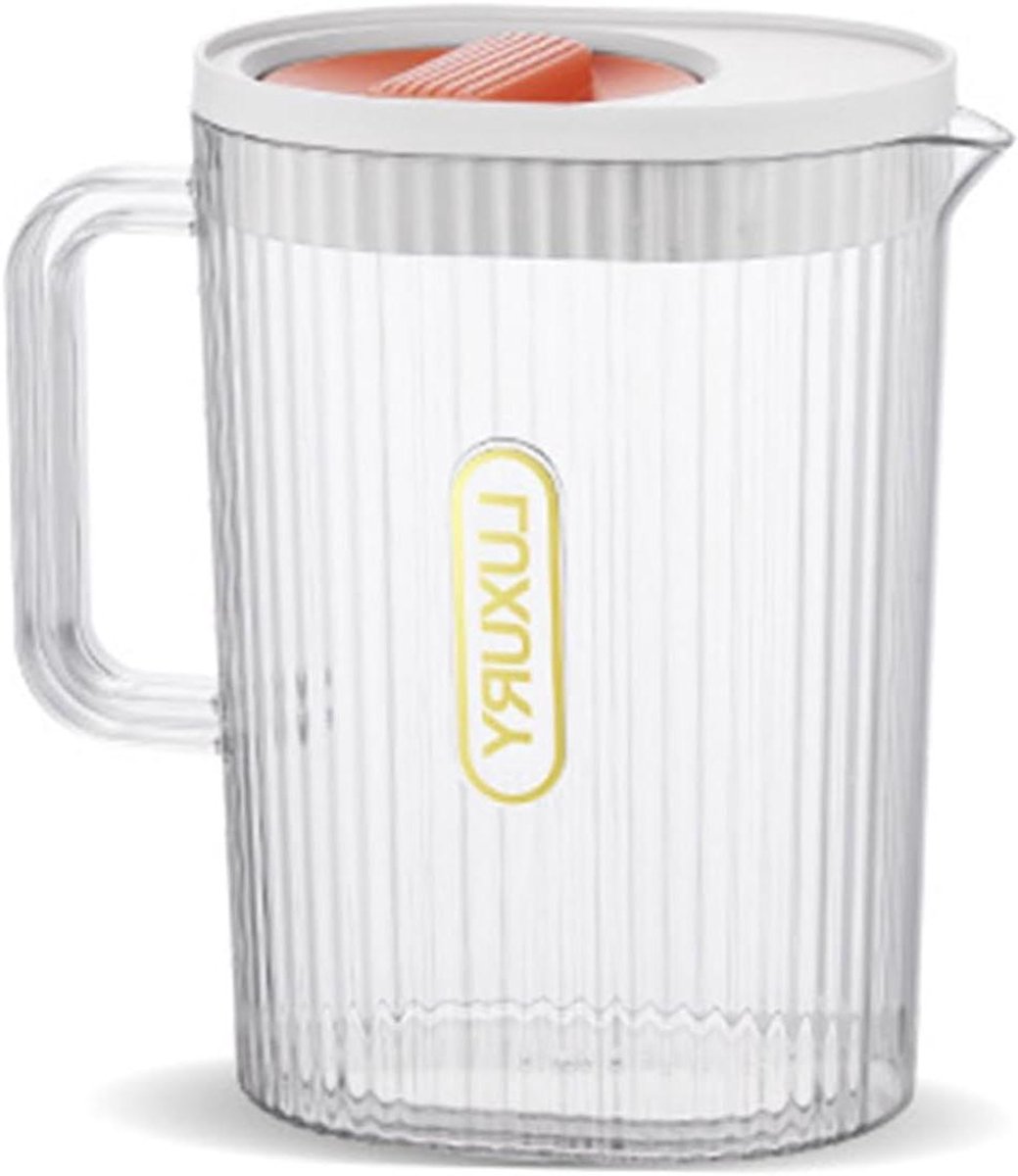 Servekan 2 liter - Waterkan koelkast - Dranken serveren - Brede opening - 2000 ml - Wit