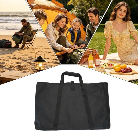 Opbergtas Tafel - Kampeertafel tas - Outdoor opslag - Waterafstotend Oxford - 61x40x5 cm - Zwart — afbeelding 4