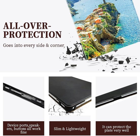 HBFJ Beschermhoes voor Rakuten Kobo Aura One 7,8 inch eReader, tablet-beschermhoes [360 graden rotatiefunctie] [versterkte randbescherming tegen vallen] — afbeelding 5