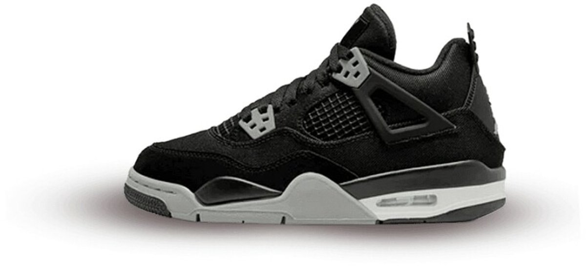 Air Jordan 4 Retro Black Canvas (GS) - Maat 37.5