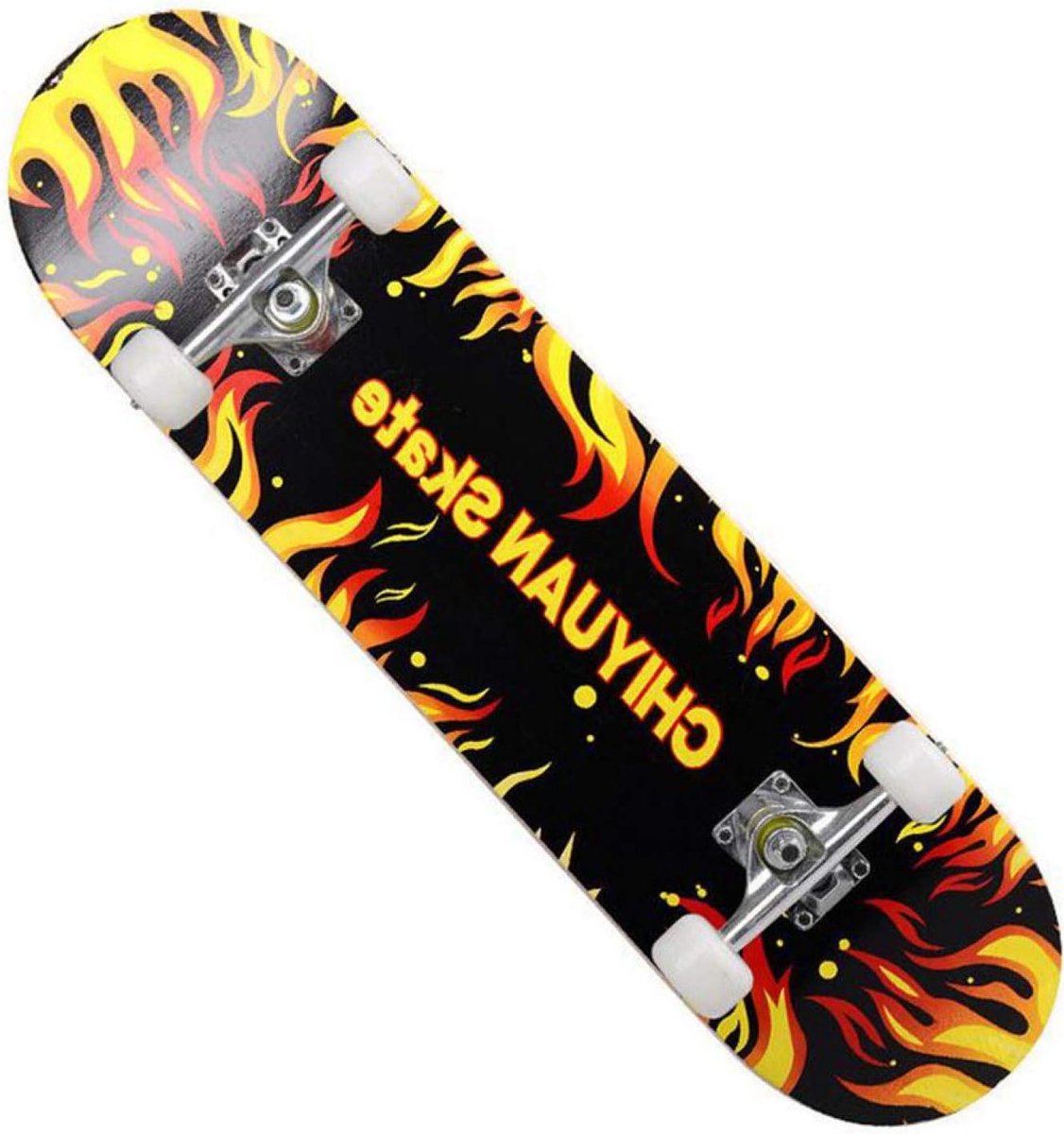 Compleet Skateboard Esdoorn Hout Buiten Sport 7 Lagen Dek 31×8 inch C