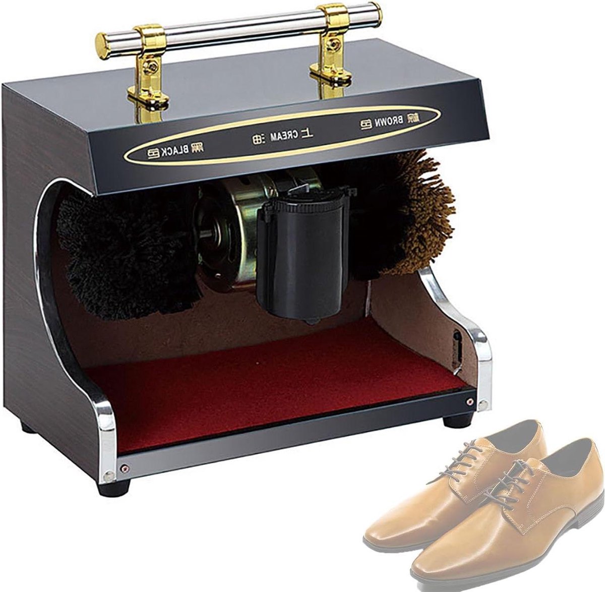 Automatische schoenpoetser - Elektrische schoenborstel - Schoenen polijsten - Automatische inductie - 53x19x23cm - Zwart